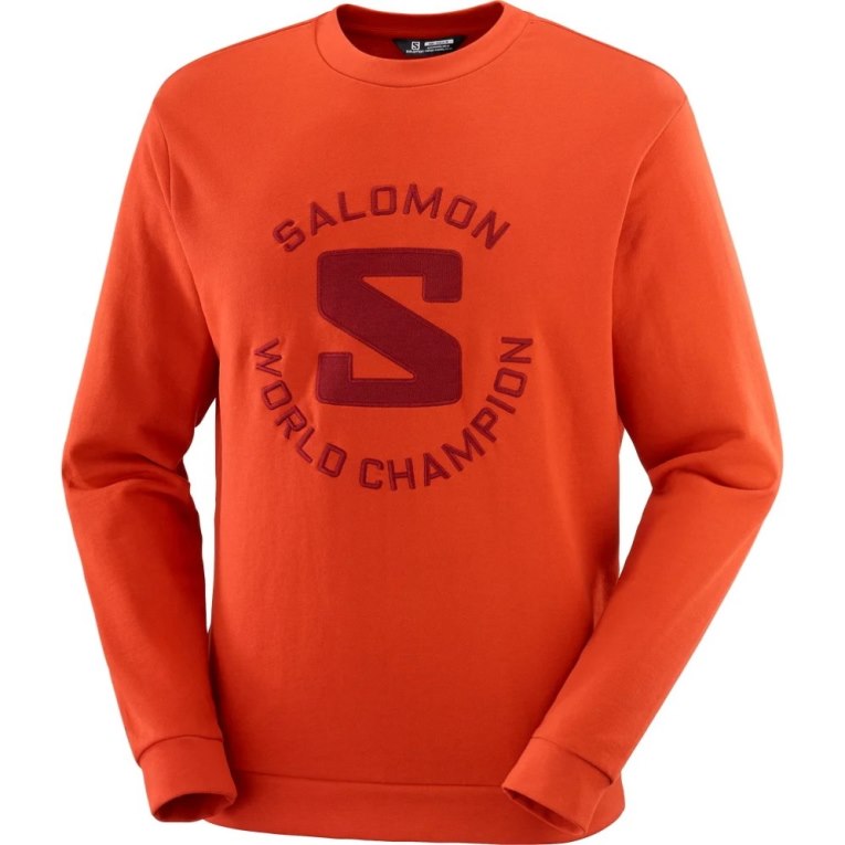 Dámské Mikiny Salomon Outlife Logo Summer Oranžové | CZ 32PCXBE